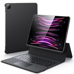 ESR Ascend Keyboard Case, iPad Case with Keyboard Compatible with iPad Pro 12.9 (2022/2021/2020/2018), Magnetic Detachable Case, Fully Adjustable Port