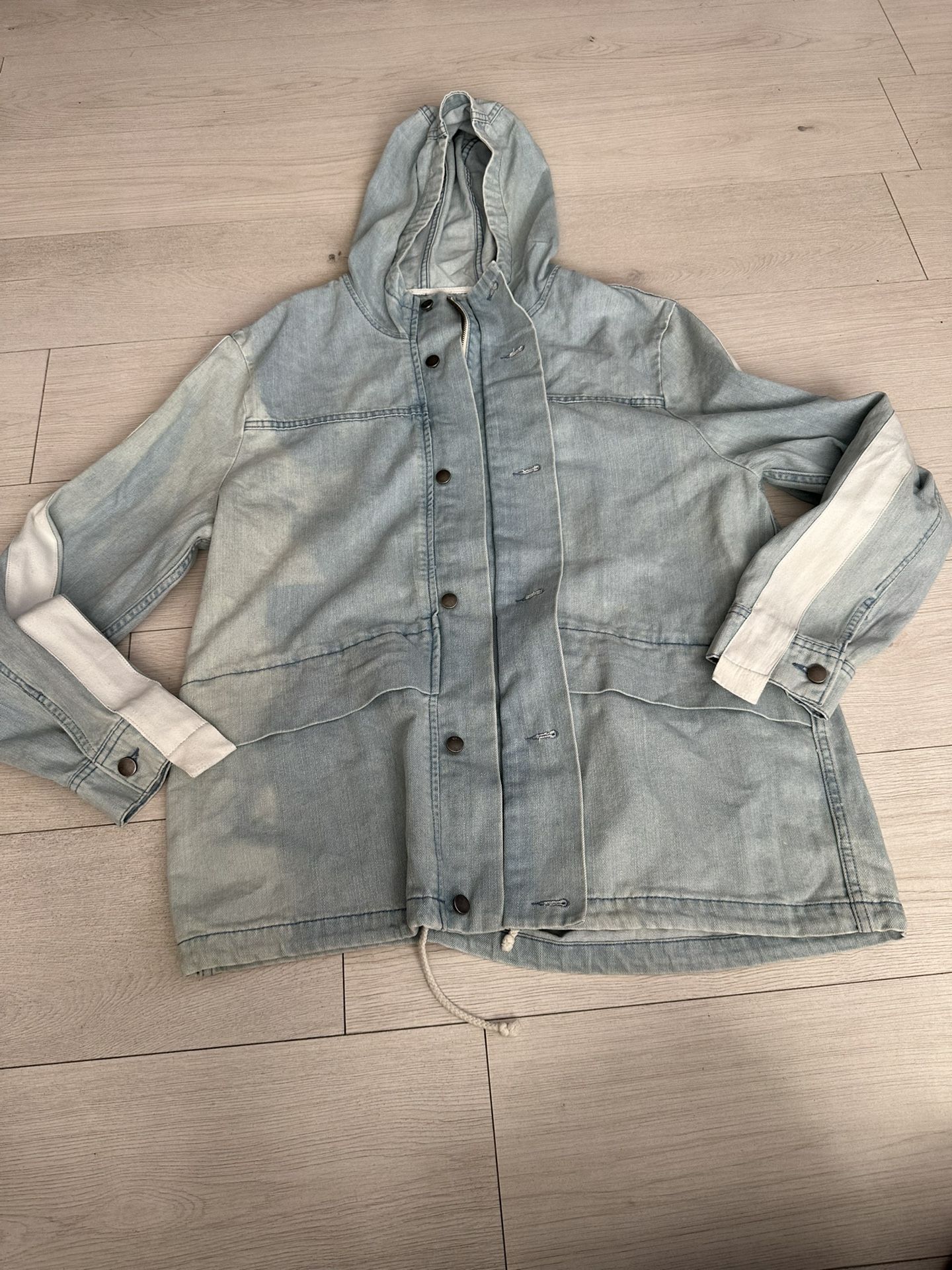 NWOT Elwood denim zip-up jacket vintage label,