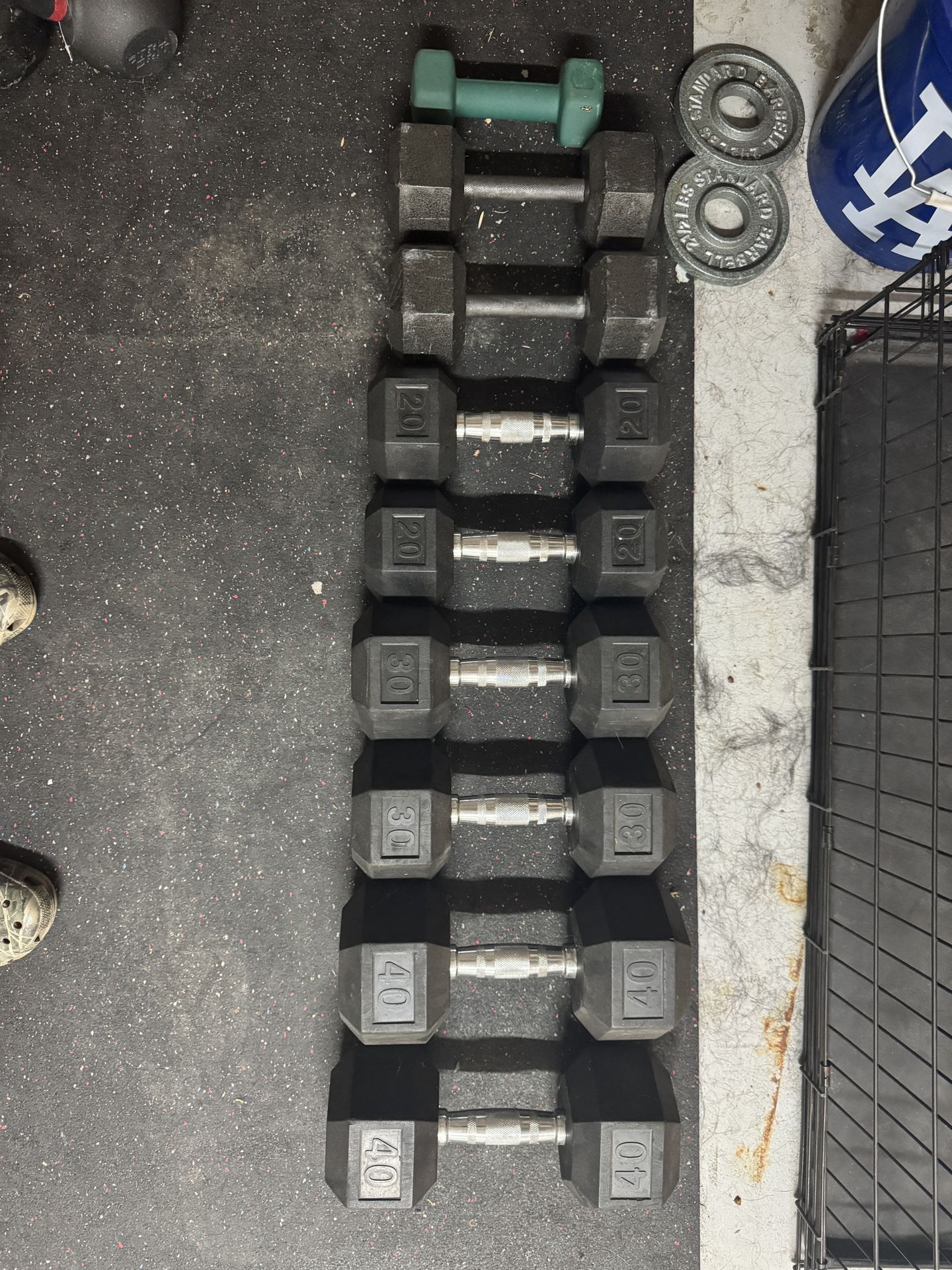 Various Rubber hex Dumbbells