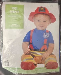 First Fireman Infant Costume 12-24 Months