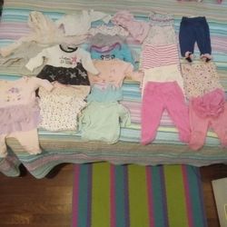 Lot Of Baby Girl Clothes 0-3 Months And 3 Months