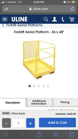 Forklift aerial platform