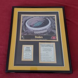 STEELERS "KICK OFF AT THREE RIVERS" CUSTOM FRAMED WALL DECOR