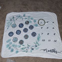 Baby Monthly Milestone Blanket