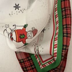 New Cejon Festive Snowman Kids Square Scarf, 21”x21”