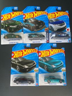 Honda teal prelude  5set hot Wheels All for $15