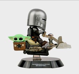 🚀 Mandalorian & Grogu Swoop Bike Set – Hot Toys Cosbaby!