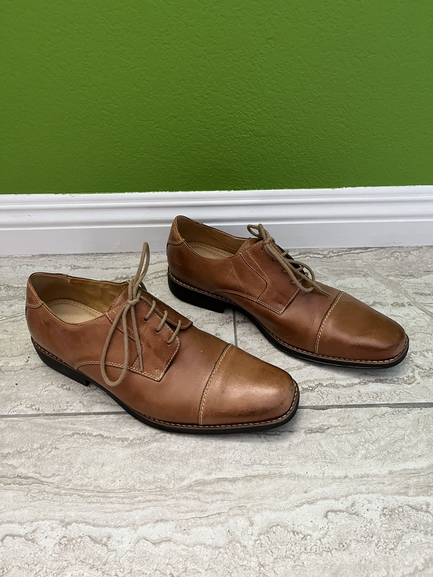 Sandro Moscoloni Lace Up Brown Leather Cap Toe 17763 Oxford  display picture 3