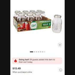 Ball Canning Jars Quart Size  Regular And Wide  Mouth With Lids & Rings New Unopened Case 12pk 