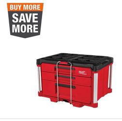 Milwaukee PACKOUT 22 in. Modular 3- Drawer Multi Drawer Tool Box with Metal Reinforced Corners and 50 Ibs. Capacity