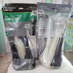 Cables ties 500 piezas por 12 dólares