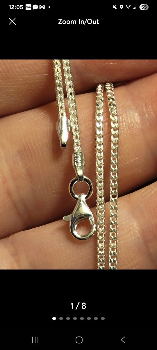 26" 1.2mm Italian 925 Sterling Silver Franco Chain Necklace Unisex
