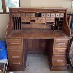 Antique Roll Up Desk