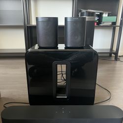 Sonos Home Theater Set — Beam Soundbar, Subwoofer, and 2 Surround Speakers