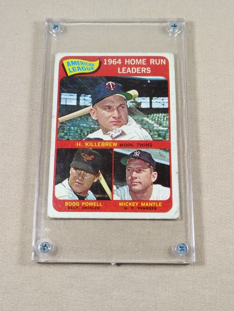 1964 Topps A.L Home Run Leaders Baseball Card.