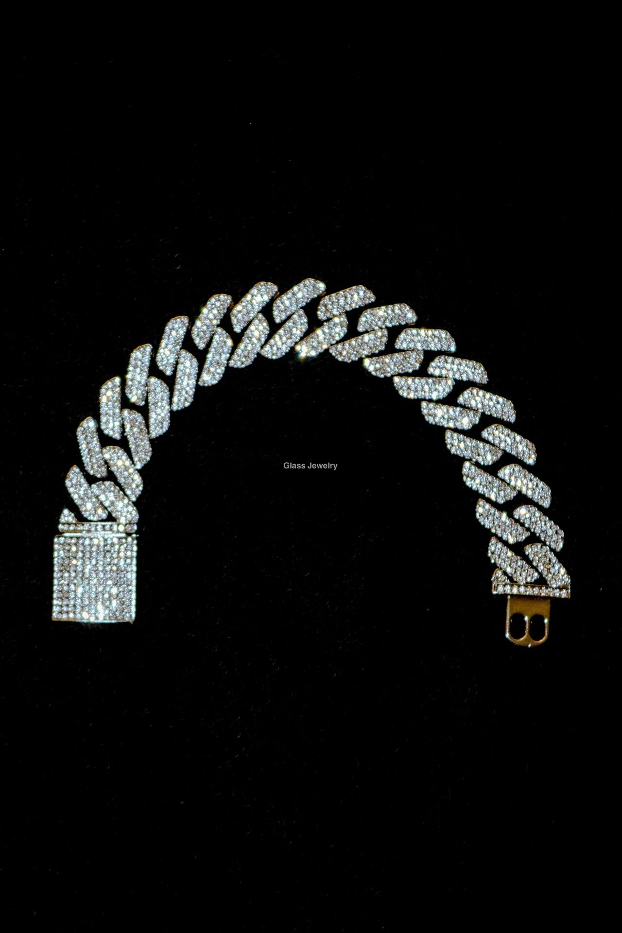 Silver Moissanite Cuban Link Bracelet