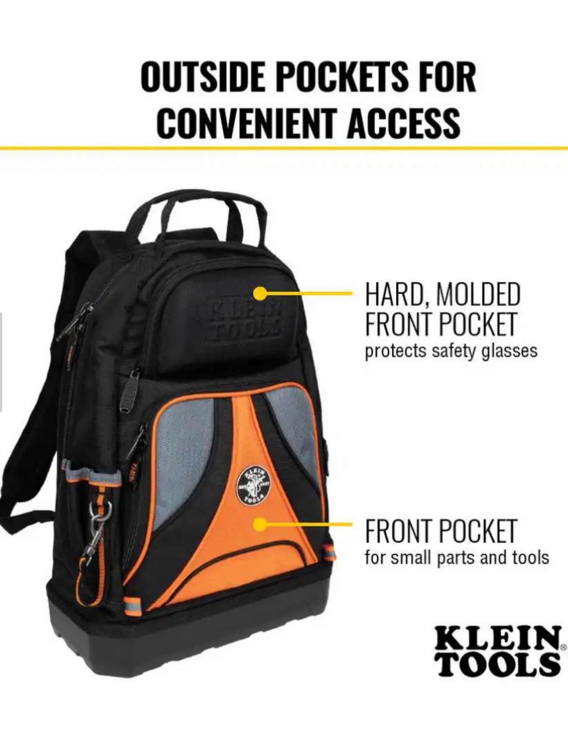 Tradesman Pro Tool Bag Backpack, 39 Pockets, Black, 14- Inch