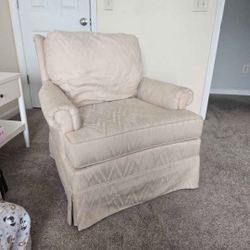 Upholstered chair tan