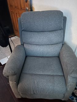 Gray Fabric Recliner Armchair