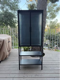 Glass Door Cabinet with 2 doors, Mossjon IKEA