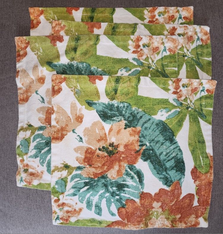 4 Tropical Placemats, Square-shaped
