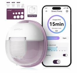 Comfyer W2 Heated Hands-Free Wearable Breast Pump with App Control