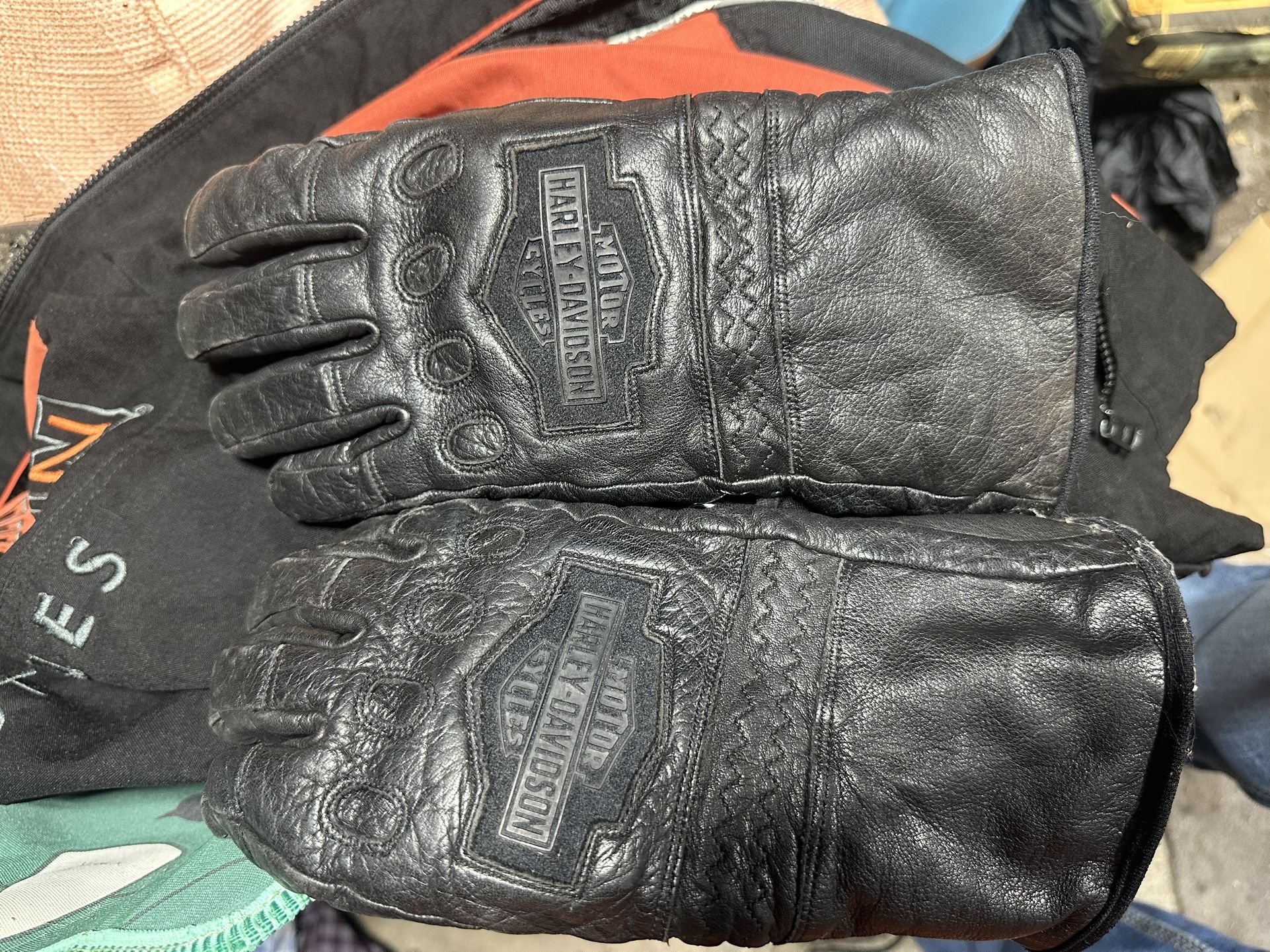 Harley Davidson Gauntlet Leather Gloves