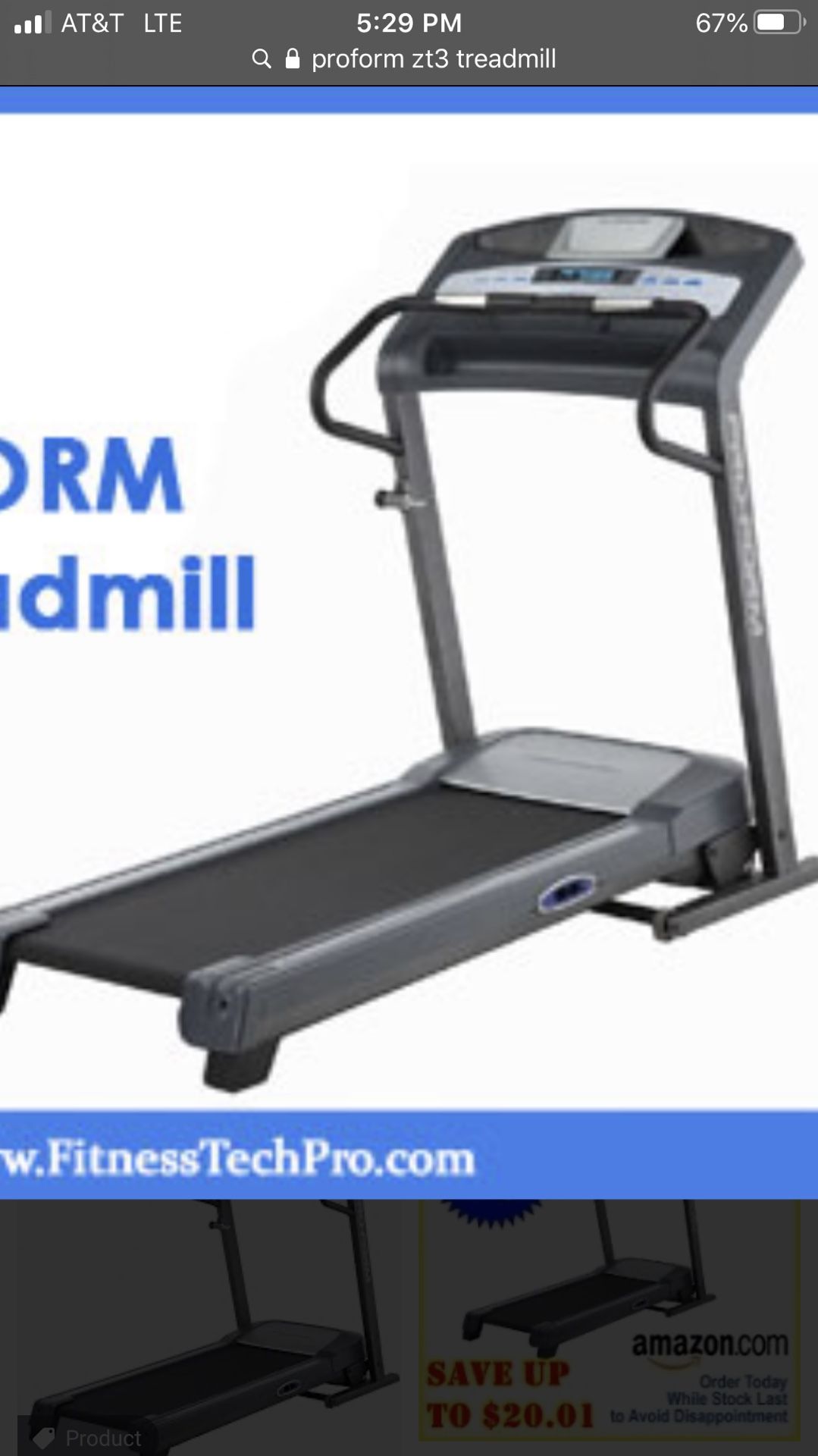 Proform zt3 treadmill