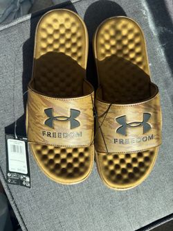 Under Armour Freedom Slides Gold Camo