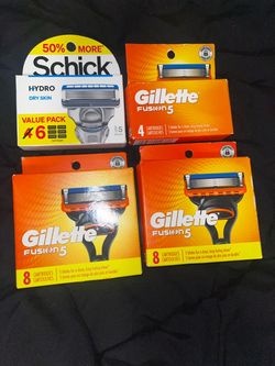 Gillette Fusion5 & Schick Hydro Razor Cartridge Bundle