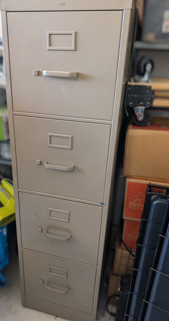 HON Metal File Cabinet With Folder Organizers