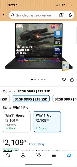 Gaming laptop