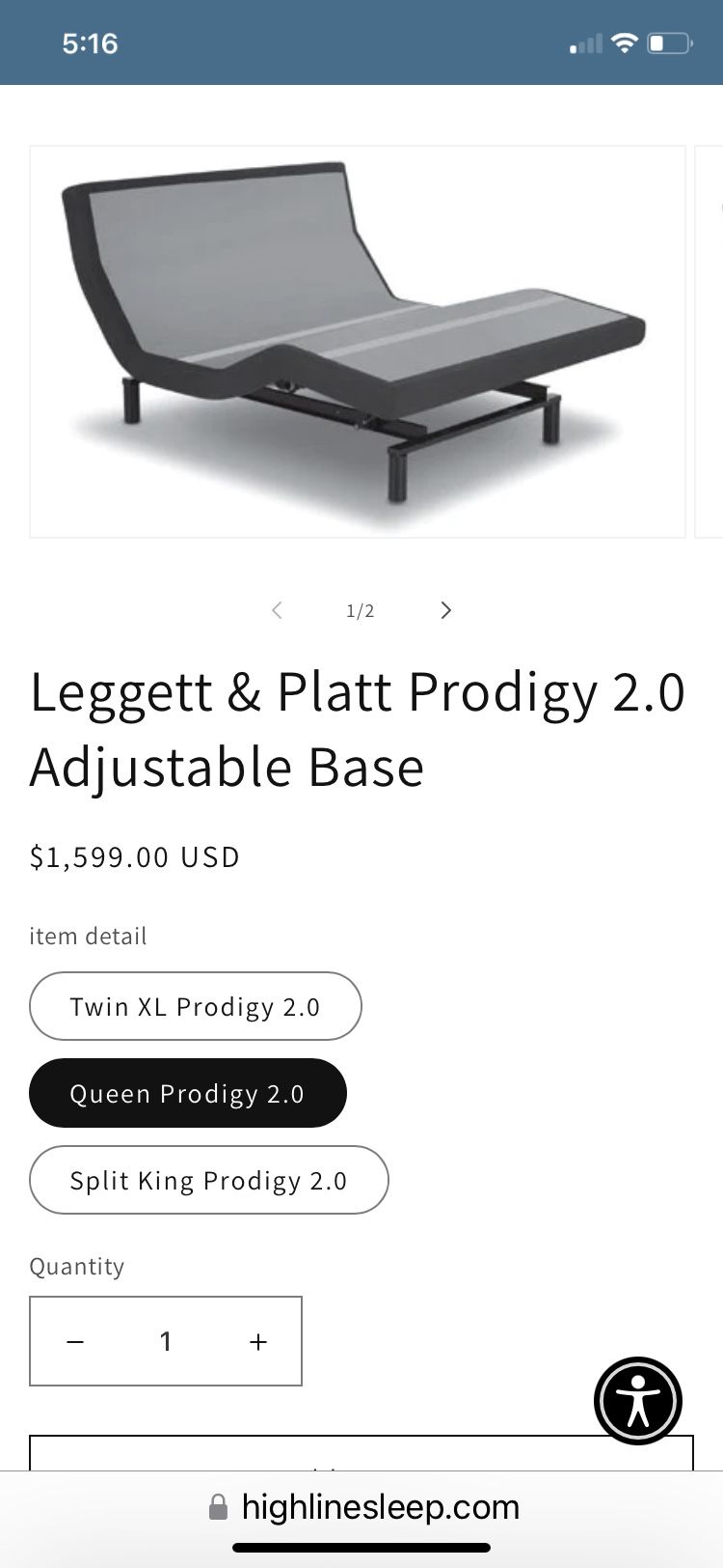 Serta Hybrid queen w/ adjustable frame for Sale in Orlando, FL