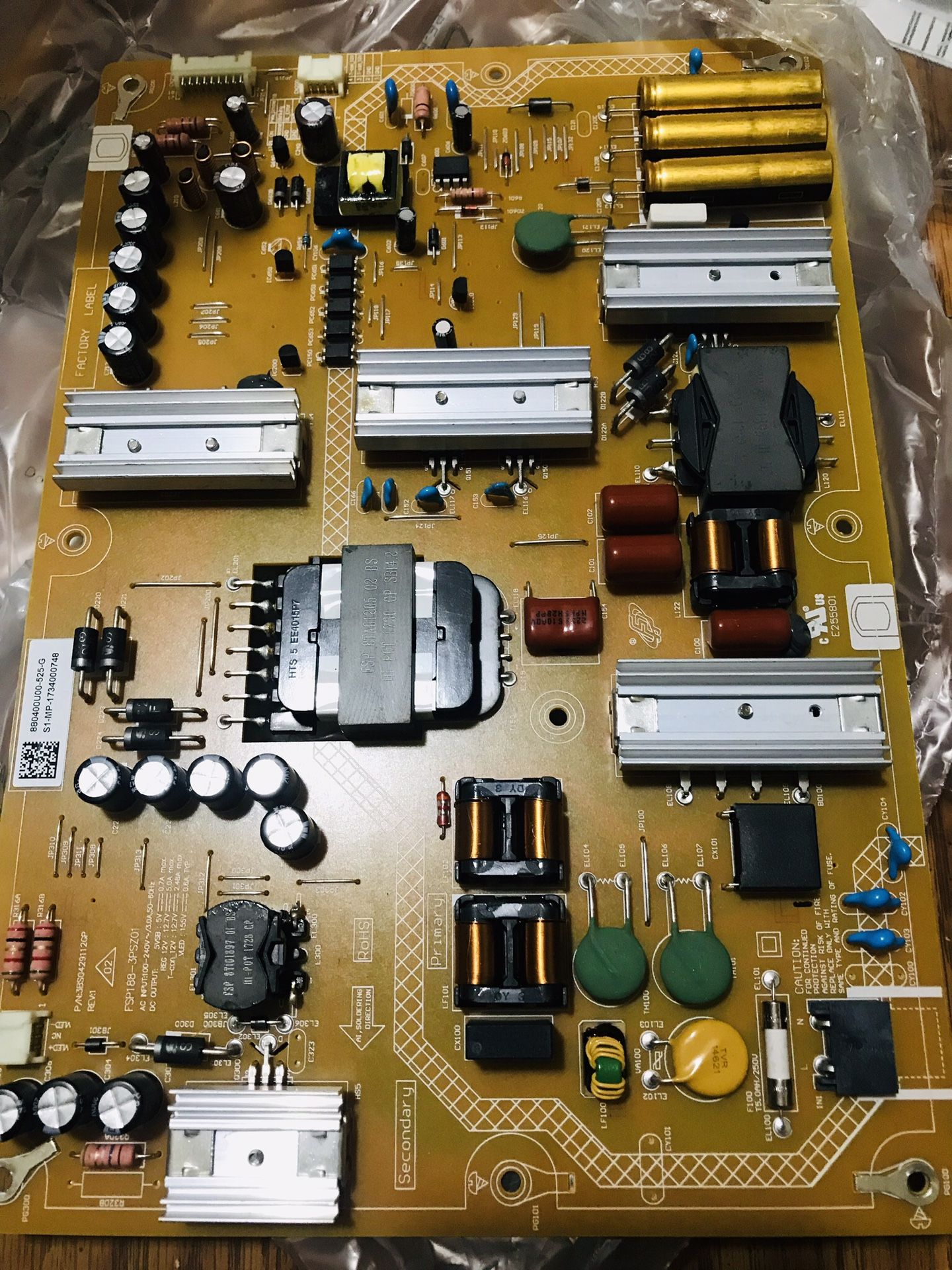 Sony 60" KD60X690E KD60X697E KD60X695 E880400U00525G Power Supply