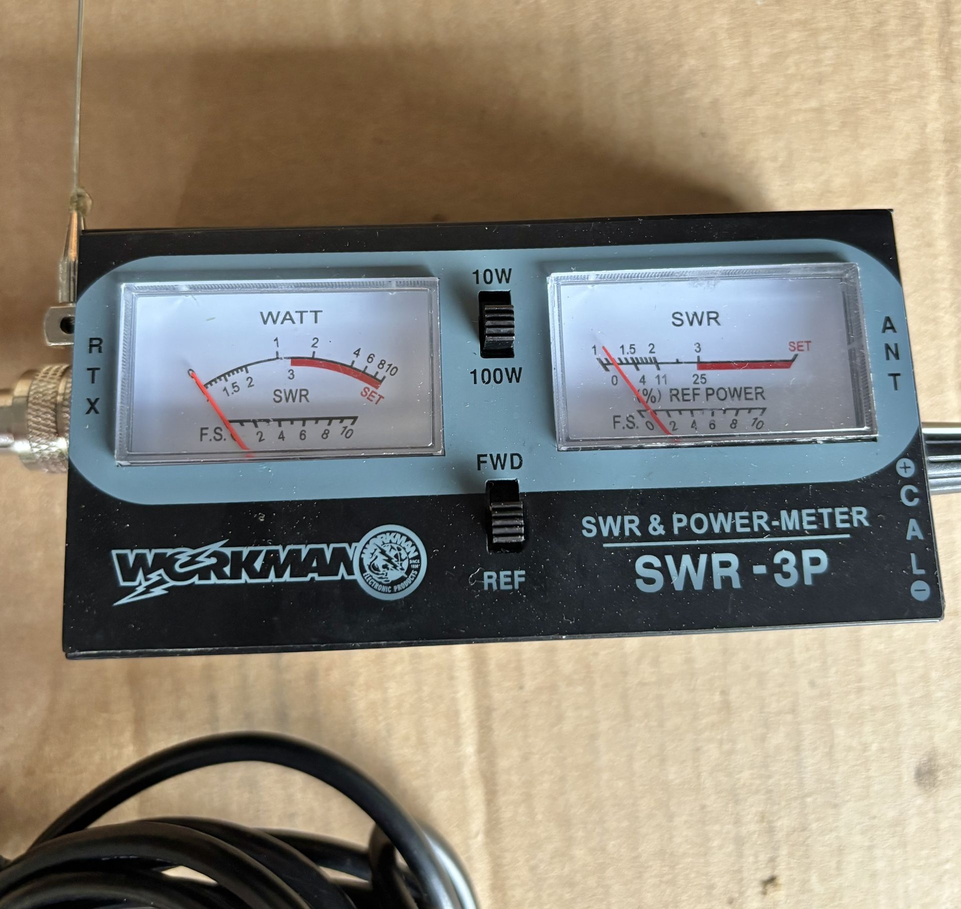 SWR / Power METER for CB Radio 100 Watts - Dual Meters - Workman SWR3P