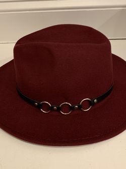 Burgundy Fedora Hat