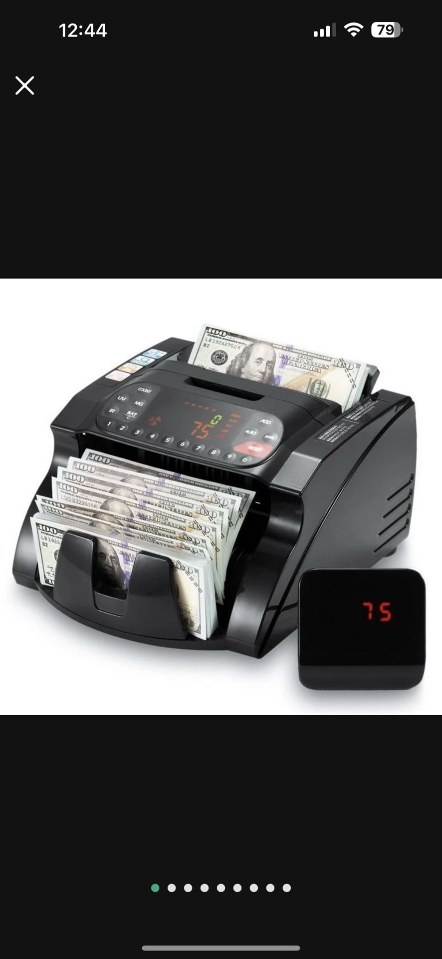 MONEY COUNTER MACHINE AUTOMATIC ADVANCED COUNTERFEIT DETECTION BILL COUNTER, DOLLAR, EURO UV/MG/IR CASH COUNTERFEIT 1000 BILLS PER MIN, BLACK $99.99 O