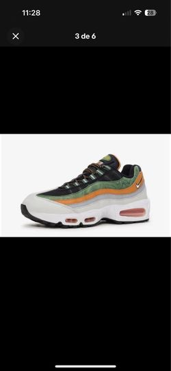 Nike Air Max 95 FAMU Black Green Orange White Low Top Athletic Sneakers
