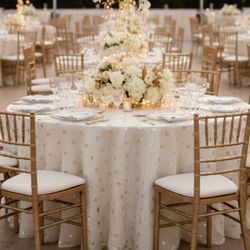Ivory Tablecloth Round 120