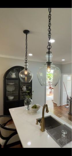 2 Pottery Barn pending lights
