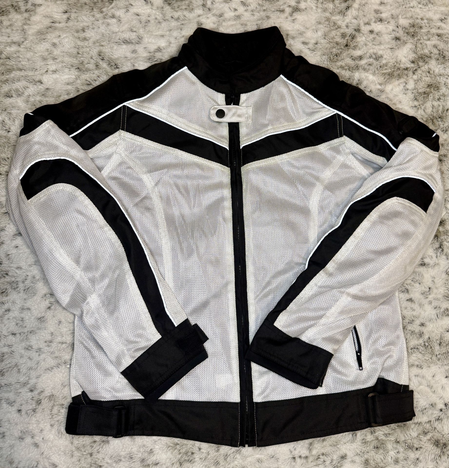 BILT Techno 2 Women’s Padded Motorcycle Racing Jacket White/Black Medium