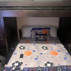 Dark Brown Full/Twin Bunk Bed