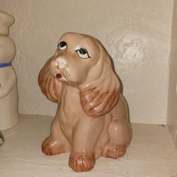 Vintage Holland Mold Ceramic Cocker Spaniel Figurine- 1960's Hand Painted Cocker Spaniel Signed
