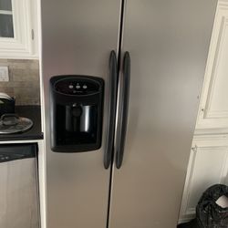Maytag double door fridge and dishwasher stainless steel