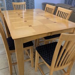 High Top Table With 6 Chairs