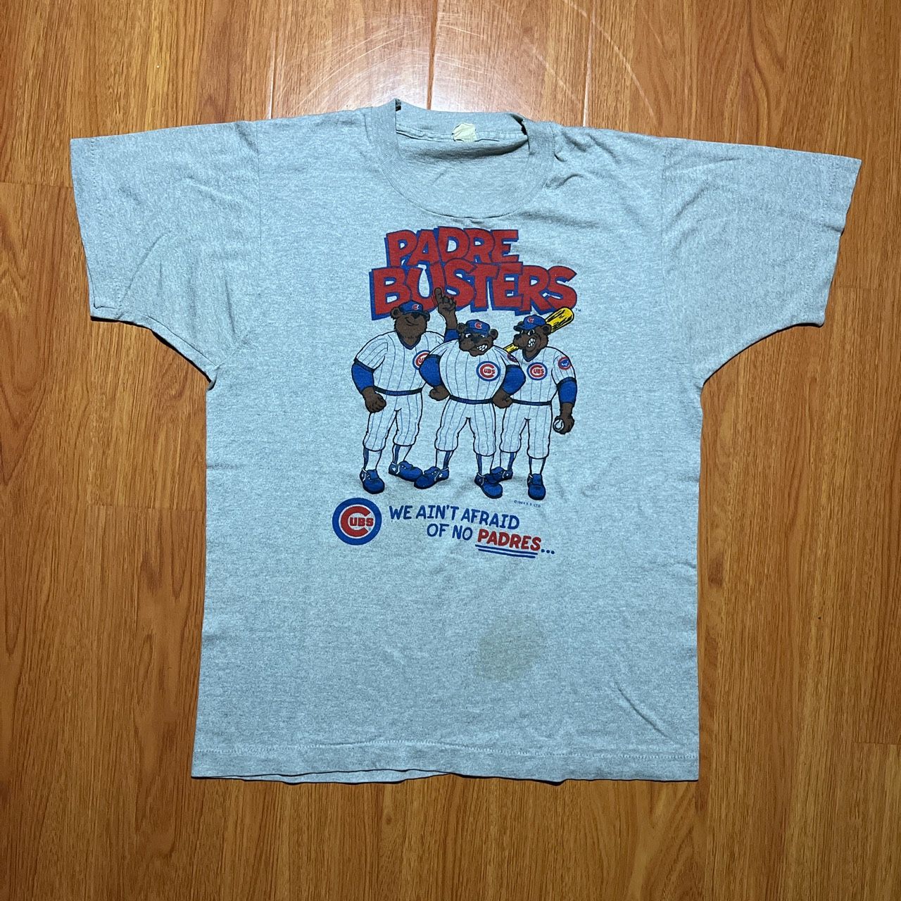 Vintage 1984 screen stars Chicago Cubs Padre busters bear tshirt  Size 