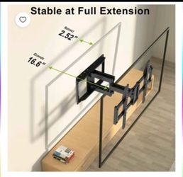 USX MOUNT Full Motion TV Wall Mount for 47-92 inch TVs Swivels Tilts Extension Rotation Holds up to