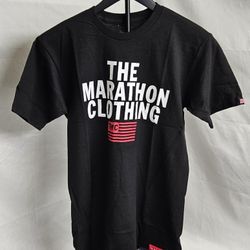 The Marathon Clothing LIMITED EDITION TMC STACKED LOGO T-SHIRT - BLACK Size Small
