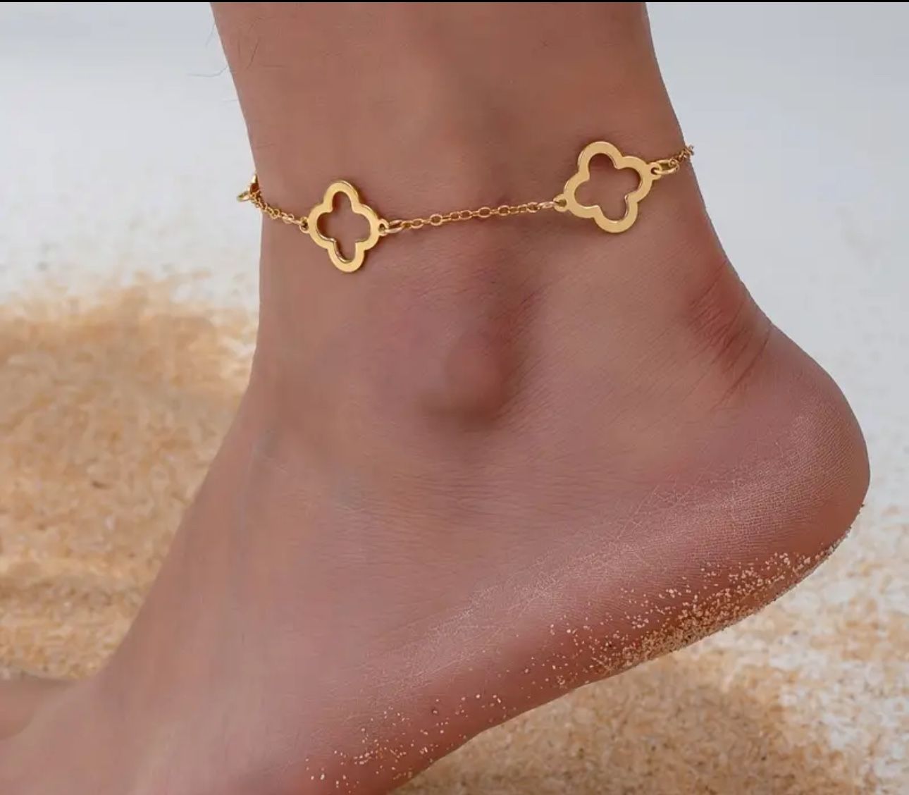 Four Leaf Clover Anklet 