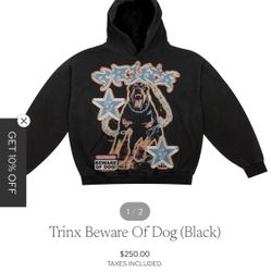 TRINX ‘ Beware Of Dog  Hoodie ‘ ( Size : S )